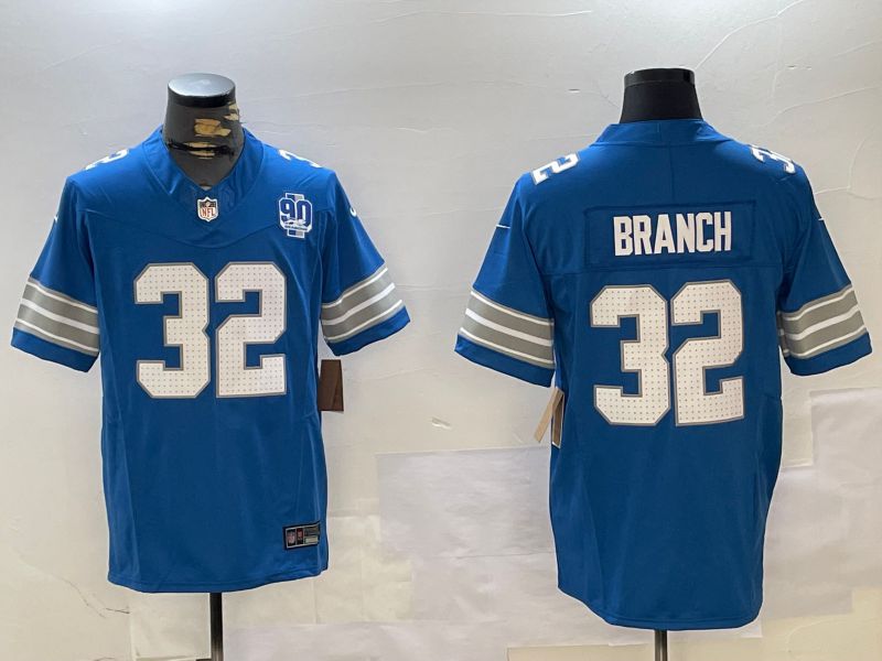 Men Detroit Lions #32 Branch Blue three generations 2024 Nike Limited NFL Jersey style 3->->